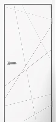 Дверь FlyDoors Лайн LN01 белый, ПВХ, без стекла