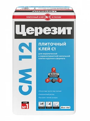 Клей для плитки и керамогранита Церезит CM12