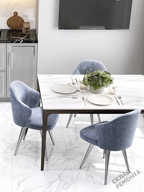 Фото Керамогранит лаппатированный Alma Ceramica Невада GFU6060NVD07L белый 600*600*9 – купить в Екатеринбурге: цена, описание, фото. Интернет-магазин 1