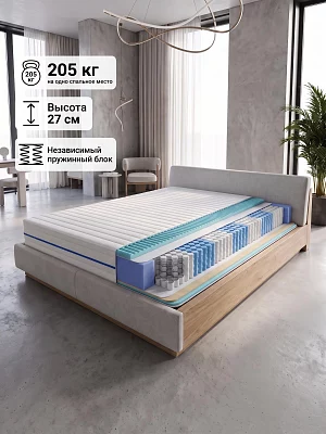 Матрас с независимым пружинным блоком Сарма Белая Линия 1