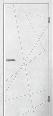 Дверь FlyDoors Лайн LN01 бетон светлый, ПВХ, без стекла