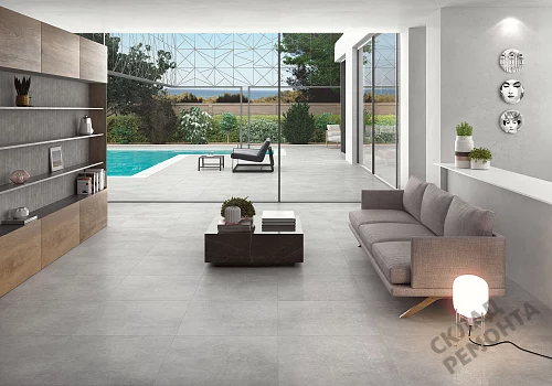 Фото Керамогранит матовый Steppe Ceramics Concrete Grey серый 600*600*9 – купить в Екатеринбурге: цена, описание, фото. Интернет-магазин 2