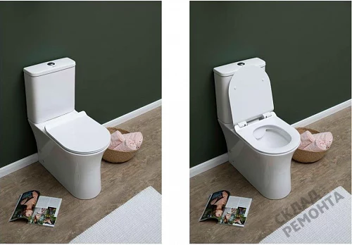 Фото Унитаз напольный Aquanet Roll-C 210764 безободковый купить в Екатеринбурге: цена, описание, фото. Интернет-магазин 2