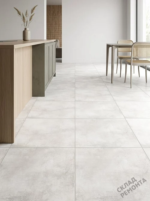 Фото Керамогранит матовый Alma Ceramica Тотем GFU6060TTM00R белый 600*600*9 – купить в Екатеринбурге: цена, описание, фото. Интернет-магазин 1