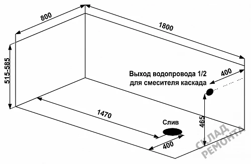 Фото Ванна акриловая Bas Титан-PRO 180*80  купить в Екатеринбурге: цена, описание, фото. Интернет-магазин 7