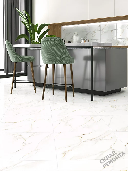 Фото Керамогранит лаппатированный Alma Ceramica Невада GFU04NVD00L белый 600*600*9 – купить в Екатеринбурге: цена, описание, фото. Интернет-магазин 1