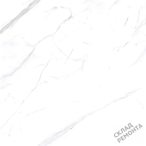 Фото Керамогранит матовый Steppe Ceramics Statuario White белый 600*600*9,5 – купить в Екатеринбурге: цена, описание, фото. Интернет-магазин 1