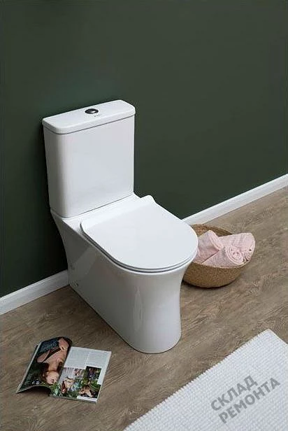 Фото Унитаз напольный Aquanet Roll-C 210764 безободковый купить в Екатеринбурге: цена, описание, фото. Интернет-магазин 3