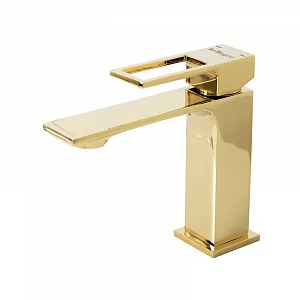 Смеситель для раковины BelBagno Luce LUC-LVM-ORO однорычажный золото
