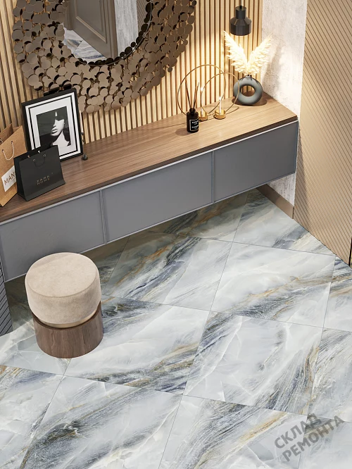 Фото Керамогранит матовый New Trend Эстель D60228M синий 600*600*9,5 – купить в Екатеринбурге: цена, описание, фото. Интернет-магазин 1