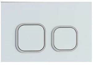 Кнопка Calypso Vega CS220WG+С стекло белый/хром