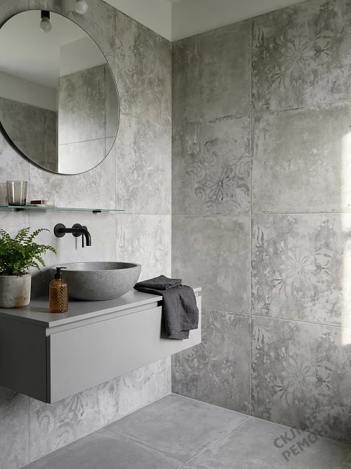 Фото Керамогранит матовый Alma Ceramica Тотем GFU6060TTM27R серый 600*600*9 – купить в Екатеринбурге: цена, описание, фото. Интернет-магазин 1