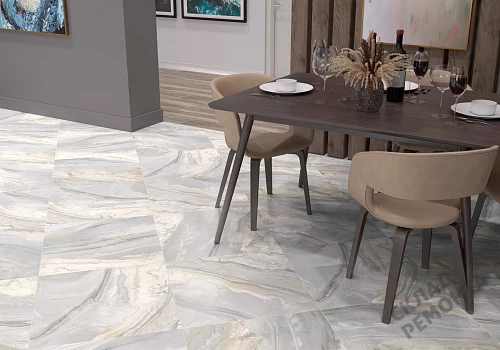 Фото Керамогранит лаппатированный Alma Ceramica Мэджик GFU04MGC64L серый 600*600*9 – купить в Екатеринбурге: цена, описание, фото. Интернет-магазин 2