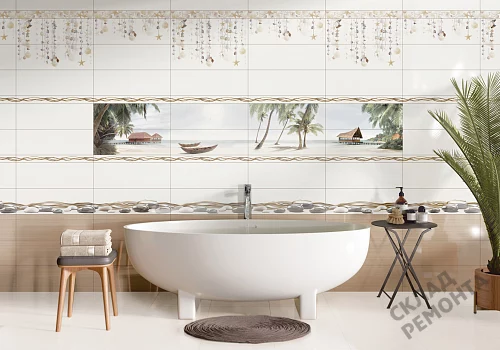 Фото Вставка Alma Ceramica Айленд DWA11ALD004 разноцветный 200*600 – купить в Екатеринбурге: цена, описание, фото. Интернет-магазин 2