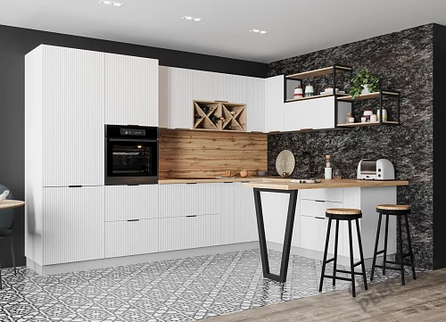 Фото Кухня ДСВ Монца белый софт – купить в Екатеринбурге: цена, описание, фото. Интернет-магазин 3